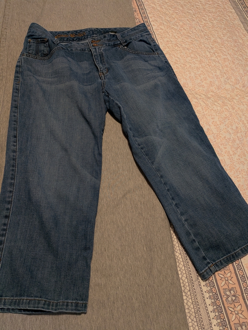 Eddie Bauer Women's Dark Blue Wide Leg Jeans